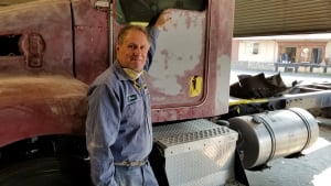 Rusty truck being preped to paint